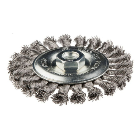 Szczotka druciana tarczowa na szlifierkę 125mm X M14, INOX Graphite 57H598