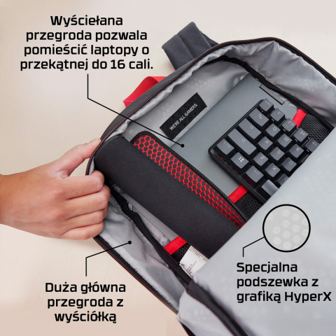 Oryginalny plecak na laptopa HyperX Delta Backpack 16" 8C524AA gaming