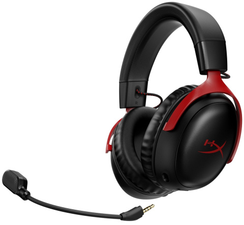 Słuchawki gamingowe bezprzewodowe HyperX Cloud III Wireless USB-C Red 77Z46AA