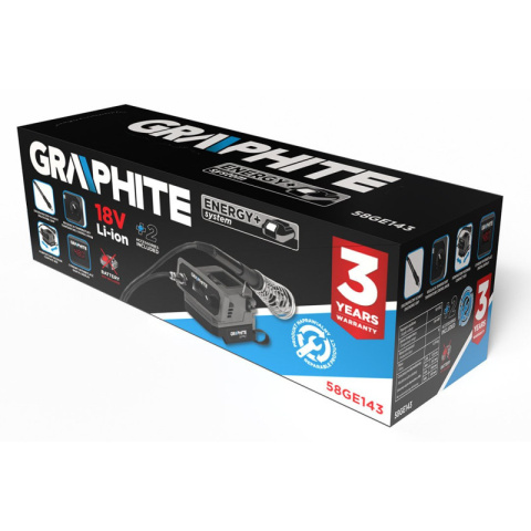 Lutownica Graphite 25 W, Stacja lutownicza Energy+ 18V, bez akumulatora GRAPHITE 58GE143