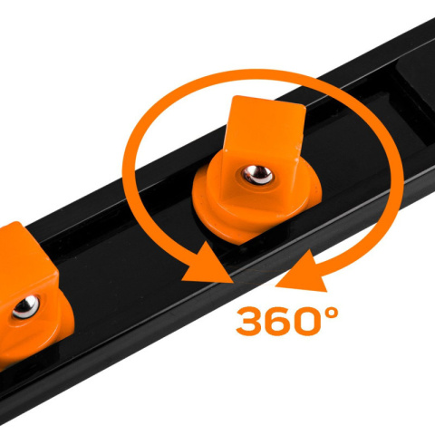 UCHWYTY NA NASADKI LISTWA 1/4", 3/8", 1/2" - ZESTAW 6 SZT. 08-002 NEO TOOLS