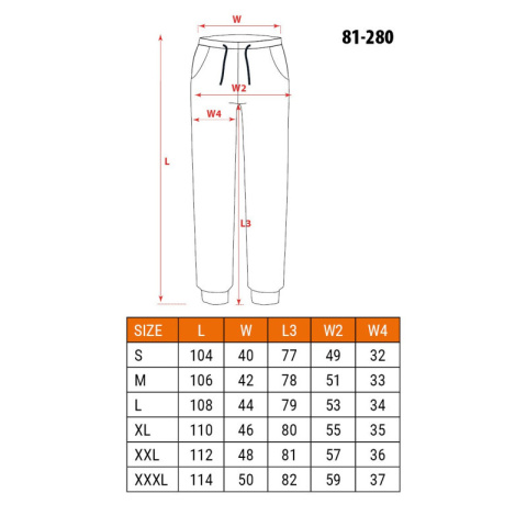 SPODNIE DRESOWE COMFORT, SZARY MELANŻ, ROZMIAR M 81-280-M NEO TOOLS