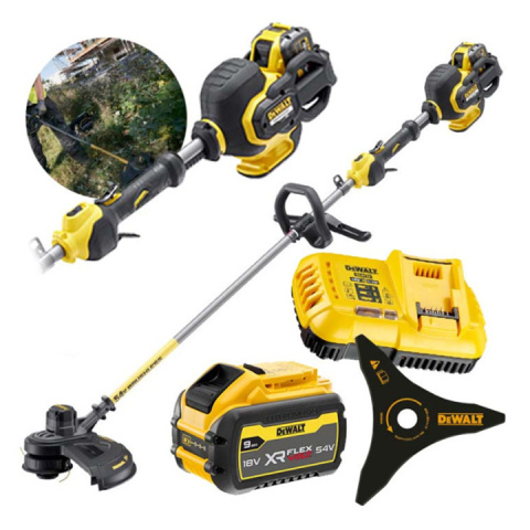 DEWALT PODKASZARKA KOSA AKUMULATOROWA 54V + AKUMULATOR 1X9Ah + ŁADOWARKA DCM571X1-QW
