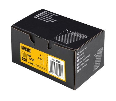 DEWALT GWOŹDZIE 20st 32x1,6mm 2500szt DNBA1632GZ