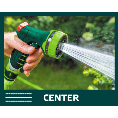 Zestaw ogrodowy z pistoletem zraszającym złączkami przyłączem do kranu VERTO 15G713