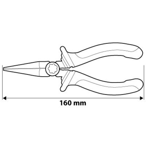 SZCZYPCE WYDŁUŻONE PROSTE KOMBINERKI OKRĄGŁE 160mm NEO TOOLS 01-020