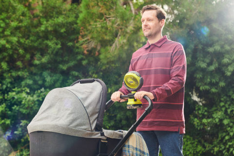 Wentylator wiatrak Zaciskowy biurkowy 10cm Akumulatorowy 18V ONE+ RCF18-0 RYOBI