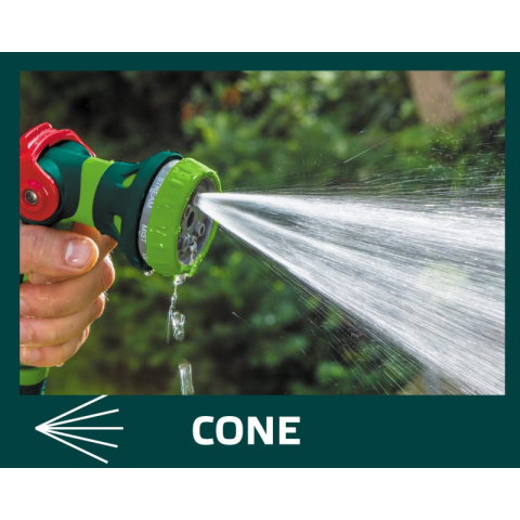 ZRASZACZ DO WODY PISTOLET OGRODOWY 8 FUNKCJI DO WĄŻ REGULACJA + ZŁĄCZKI