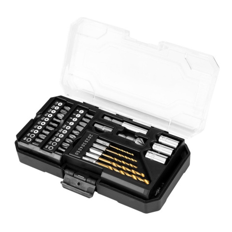 Zestaw Wierteł i Bitów nasadek 50 elementów do Drewna Betonu GRAPHITE 56H613