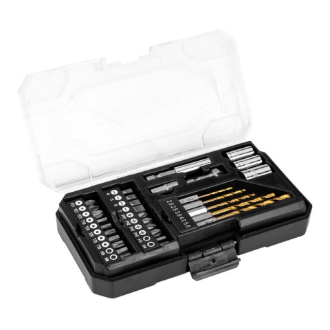 Zestaw Wierteł i Bitów nasadek 50 elementów do Drewna Betonu GRAPHITE 56H613