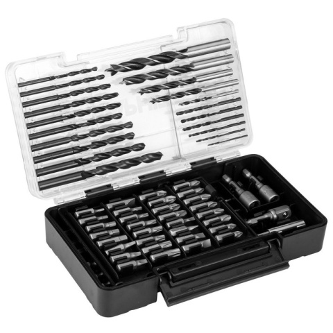 Zestaw Wierteł i Bitów Nasadki 66 elementów do Drewna Metalu GRAPHITE 56H619