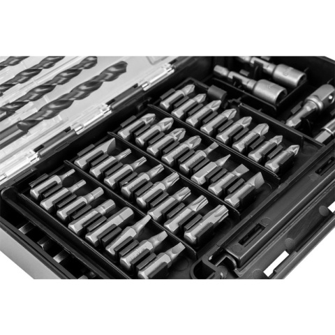 Zestaw Wierteł i Bitów Nasadki 66 elementów do Drewna Metalu GRAPHITE 56H619