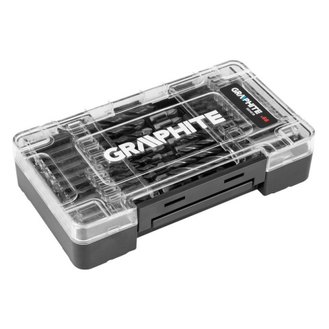 Zestaw Wierteł i Bitów Nasadki 66 elementów do Drewna Metalu GRAPHITE 56H619