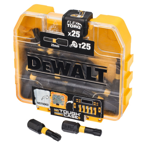 Zestaw bitów udarowych T25 DeWALT DT70558T 25szt. Udarowe T25 25mm Torx
