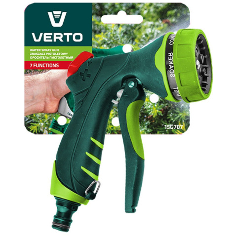 Zraszacz pistoletowy ogrodowy pistolet do zraszania 7-funkcyjny VERTO 15G707