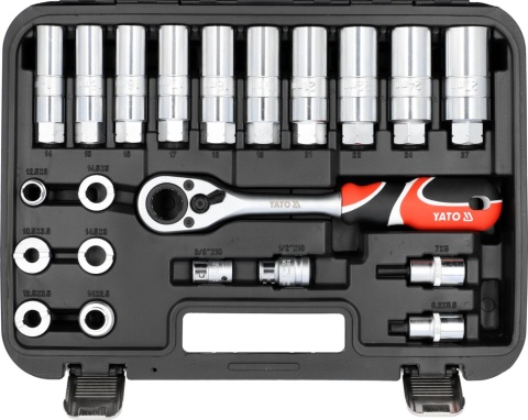 Klucze do mocowania amortyzatorów profesjonalny 50-elementowy zestaw Yato YT-06212