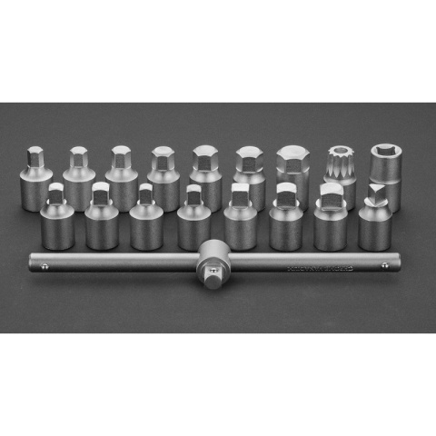 Klucze do spustu oleju 3/8" zestaw 18 szt wysokiej jakości NEO TOOLS 11-235