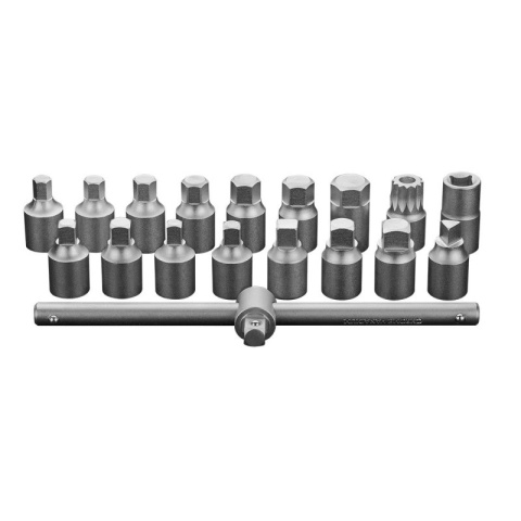 Klucze do spustu oleju 3/8" zestaw 18 szt wysokiej jakości NEO TOOLS 11-235