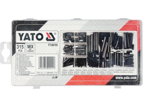Kołki sprężyste 315 szt. Mix rozmiarów YT-06785