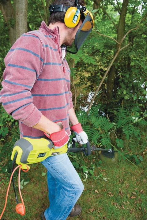 PODKASZARKA KOSA ELEKTRYCZNA 1200W 38cm KOSIARKA DO TRAWY RYOBI RBC1226I