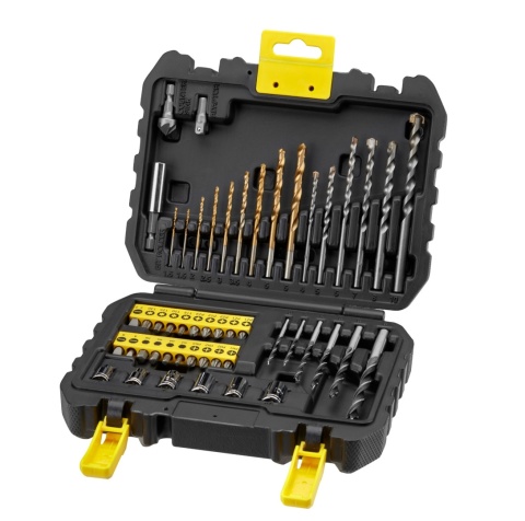 STANLEY ZESTAW WIERTEŁ I BITÓW W WALIZCE 50 ELEMENTÓW STA88546
