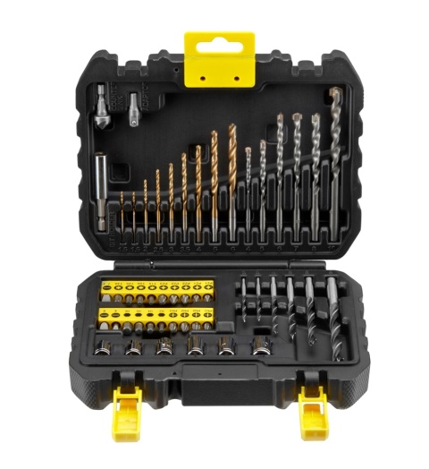 STANLEY ZESTAW WIERTEŁ I BITÓW W WALIZCE 50 ELEMENTÓW STA88546