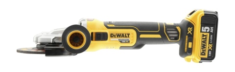 SZLIFIERKA KĄTOWA AKUMULATOROWA 18V 125 mm PŁASKA GŁOWICA DEWALT DCG405FN