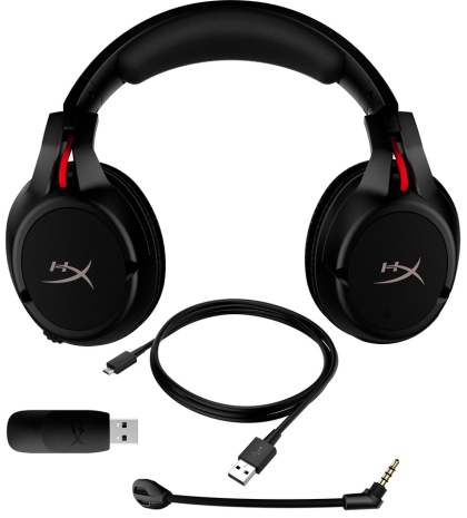 Słuchawki bezprzewodowe gamingowe nauszne HyperX Cloud Flight Wireless czarno-czerwone 4P5L4AM