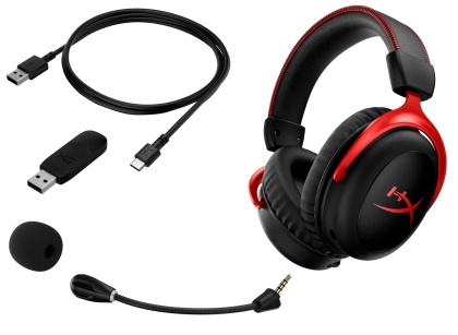 Słuchawki bezprzewodowe gamingowe nauszne HyperX Cloud II Wireless czarno-czerwone 4P5K4AA