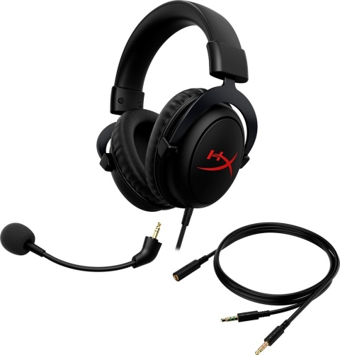 Słuchawki przewodowe gamingowe nauszne HyperX Cloud Core czarne 4P4F2AA