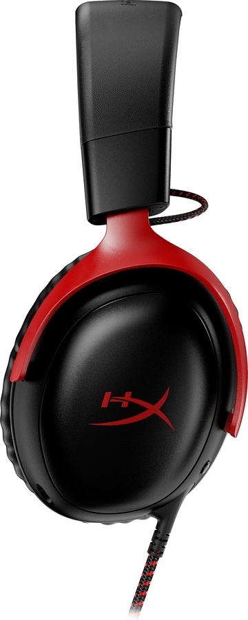 Słuchawki przewodowe gamingowe nauszne HyperX Cloud III czarno-czerwone 727A9AA - jack 3.5mm, USB, USB-C