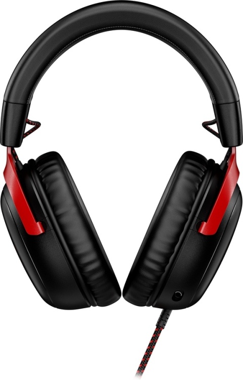 Słuchawki przewodowe gamingowe nauszne HyperX Cloud III czarno-czerwone 727A9AA - jack 3.5mm, USB, USB-C