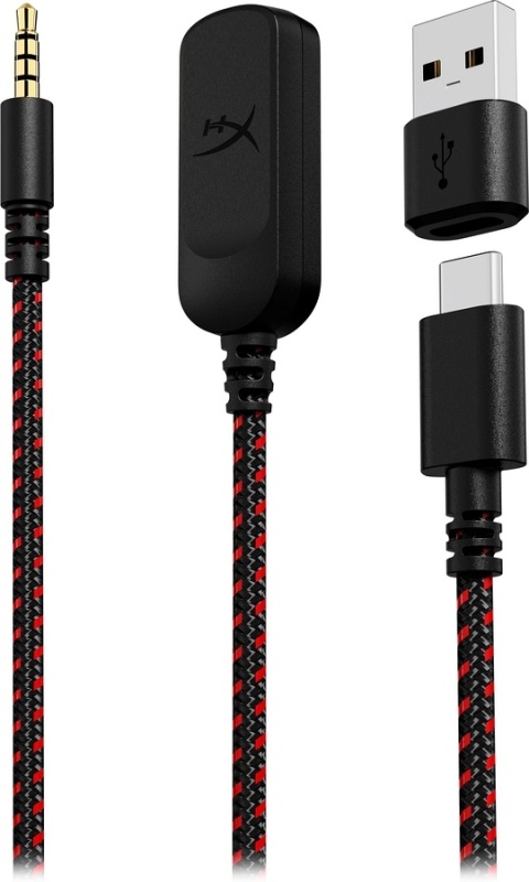 Słuchawki przewodowe gamingowe nauszne HyperX Cloud III czarno-czerwone 727A9AA - jack 3.5mm, USB, USB-C