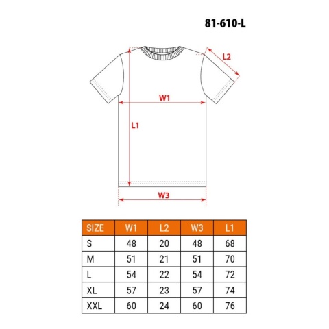 T-SHIRT KOSZULKA ROBOCZA W KOLORZE CZARNYM ROZ L 81-610-L NEO TOOLS