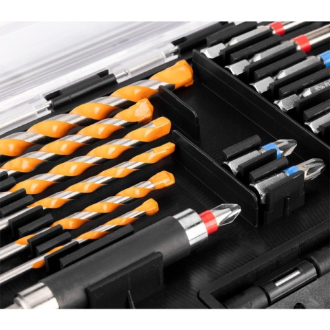 Zestaw Wierteł i Bitów, 20szt. Wiertła do Betonu Bity Ph Pz GRAPHITE 56H611