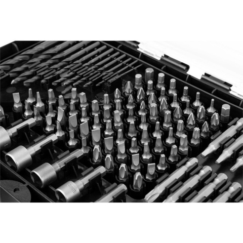 Zestaw wierteł i bitów nasadek do metalu 120 elementów do wkrętarki GRAPHITE 56H623