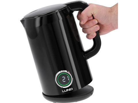 Czajnik elektryczny 1,7l, regulacja temp. Czarny 68219