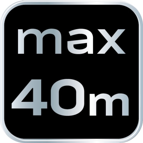 Dalmierz laserowy, zasięg 40 m, ekran dotykowy 75-203