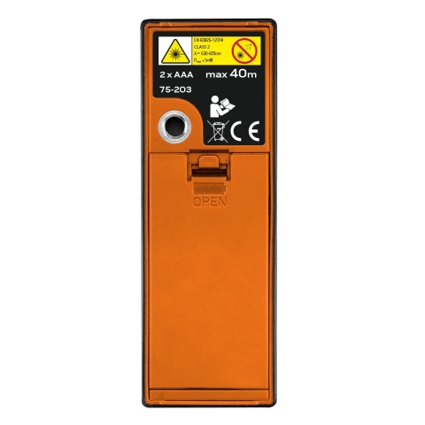 Dalmierz laserowy, zasięg 40 m, ekran dotykowy 75-203