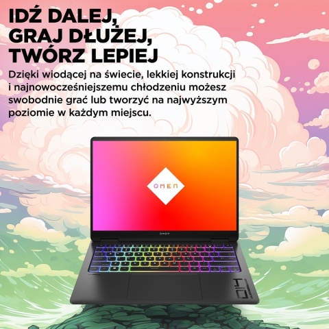 HP OMEN Transcend 14 2.8K OLED 120Hz Intel Core Ultra 9 185H 16-rdzeni 32GB LPDDR5x 2TB SSD NVMe NVIDIA GeForce RTX 4070 8GB W11