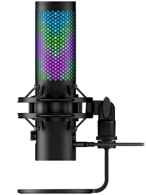 Mikrofon HyperX QuadCast 2 S USB, przetwornik pojemnościowy, podświetlenie RGB LED, streaming, gaming, podcasty, 9A273AA