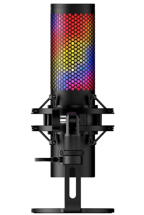 Mikrofon HyperX QuadCast 2 S USB, przetwornik pojemnościowy, podświetlenie RGB LED, streaming, gaming, podcasty, 9A273AA