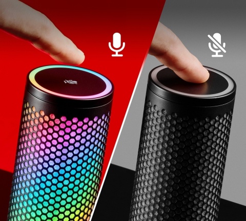 Mikrofon HyperX QuadCast 2 S USB, przetwornik pojemnościowy, podświetlenie RGB LED, streaming, gaming, podcasty, 9A273AA