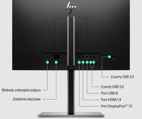 Monitor HP E22 G5 FullHD 21.5 cali IPS 75Hz 1920x1080 HDMI DisplayPort pivot VESA 6N4E8AA