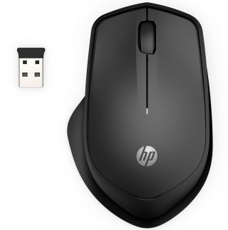Mysz bezprzewodowa HP 280 Silent Black Wireless Mouse, czarna, cichy klik, odbiornik 2.4GHz USB 19U64AA