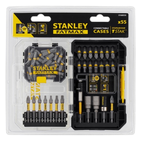 STANLEY FATMAX 55-elementowy zestaw bitów udarowych w kasecie STA88559
