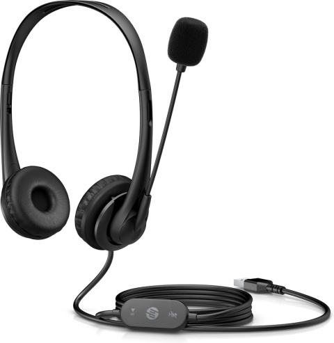 Słuchawki przewodowe nauszne HP USB G2 Stereo Headset czarne 428H5AA