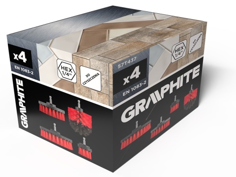 Szczotki czyszczące na wiertarkę, 4 szt 57T437