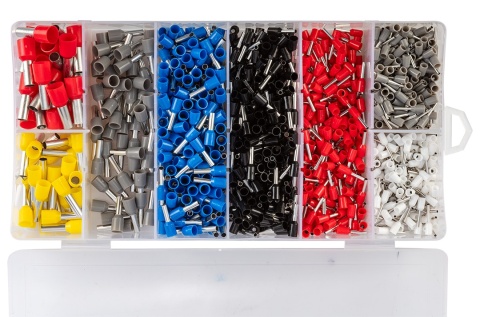 Szczypce do zaciskania końcówek 205 mm + 1200 tulejek 01-562