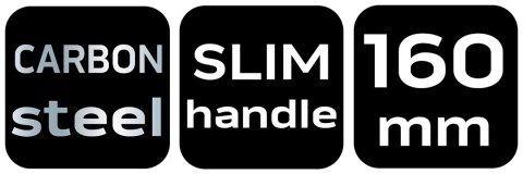 Szczypce wydłużone wygięte 160 mm 01-277